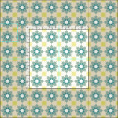 vintage encaustic eendenei crème stof (Delen)