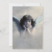 Vintage engel kerstfeest kaart (Achterkant)