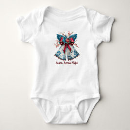 Vintage engel met kerstlintvleugels in bloemmotief romper