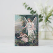 Vintage Engel mit Mädchen am Abgrund Briefkaart (Staand voorkant)