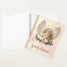 Vintage Engel Planner Personaliseer met je naam"