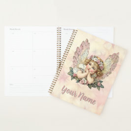 Vintage Engel Planner Personaliseer met je naam"