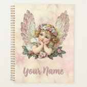 Vintage Engel Planner Personaliseer met je naam" (Voorkant)