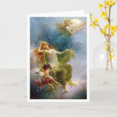 Vintage - Engelen in Dromenland, Kaart (Gele Bloem)