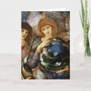 Vintage engelen van Burne-Jones Feestdagen Kaart
