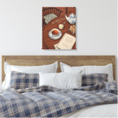 Vintage Engelse Afternoon Tea Kunst Canvas Afdruk (Insitu (Slaapkamer))