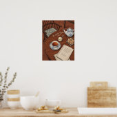 Vintage Engelse Afternoon Tea Kunst Poster (Keuken)
