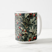 Vintage Engelse hulstbes botanisch Koffiemok (Voorkant rechts)