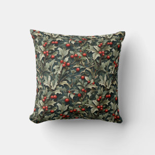 Vintage Engelse hulstbes botanisch Kussen
