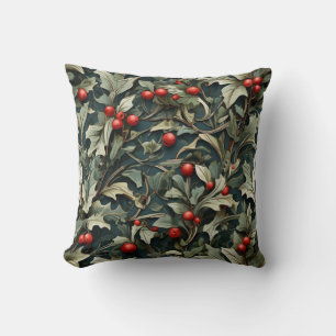Vintage Engelse hulstbes botanisch Kussen