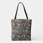 Vintage Engelse hulstbes botanisch Tote Bag (Achterkant)