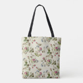 Vintage Engelse Roos Botanische Esthetische Boodsc Tote Bag (Achterkant)