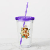Vintage Engeltjes Illustratie Acryl Drinkbeker (Achterkant)