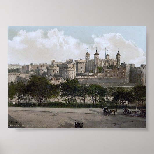 Vintage England London Tower 1890'S Poster (Voorkant)