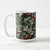 Vintage English Holly berry botanical  Koffiemok (Links)