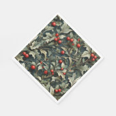 Vintage English Holly berry botanical  Servet (Hoek)