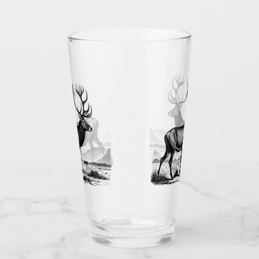 Vintage Engraving of a Caribou Glas (Links)