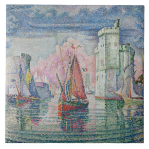 Vintage Entrée du port de la Rochelle Paul Signac Tegeltje