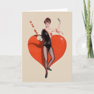 Vintage Epee Fencer Greeting Card Kaart