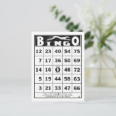 Vintage Ephemera |  Bingo-kaart Briefkaart (Staand voorkant)