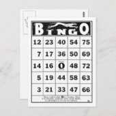 Vintage Ephemera |  Bingo-kaart Briefkaart (Voorkant / Achterkant)
