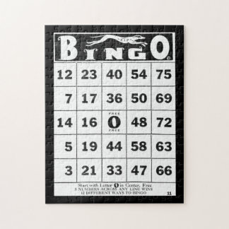 Vintage Ephemera |  Bingo-kaart Legpuzzel