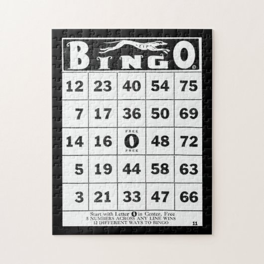 Vintage Ephemera | Bingo-kaart Legpuzzel (Verticaal)