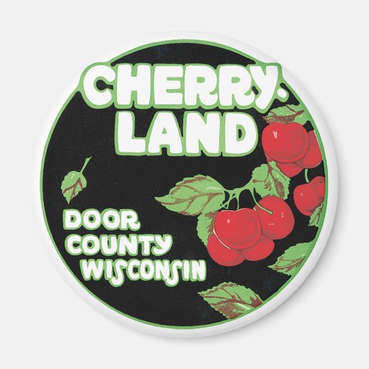 Vintage Ephemera, Cherryland door County Wisconsin Magneet (Voorkant)