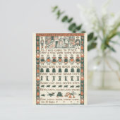 Vintage Ephemera Nursery Rhyme Briefkaart (Staand voorkant)