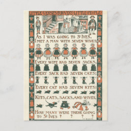Vintage Ephemera Nursery Rhyme Briefkaart