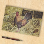 Vintage Ephemera Rooster Boerderij Tissuepapier<br><div class="desc">Dit ontwerp kan worden gepersonaliseerd door de Edit optie van het Ontwerp te kiezen. Je kunt ook overdragen naar andere objecten. Neem contact met me op via colorflowcreations@gmail.com of gebruik de chatoptie bovenaan de pagina als u dit ontwerp op een ander product wilt plaatsen of hulp nodig hebt. Bekijk meer...</div>
