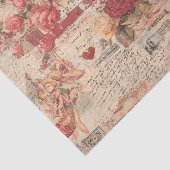 Vintage Ephemera Rozen en Cherubs Tissuepapier (Detail)