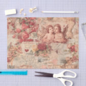 Vintage Ephemera Rozen en Cherubs Tissuepapier (Craft)