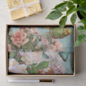 Vintage Ephemera Rozen Vlinders & Vogels Collage Tissuepapier (Geschenk)