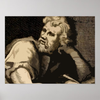 Vintage Epictetus Stoïcijnse Filosoof Pop Art Post Poster