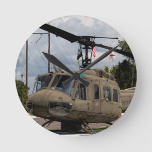 Vintage Era uh-1 van Vietnam Militaire Bijl Huey Ronde Klok