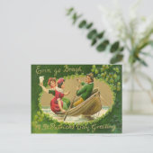 Vintage Erin Go Bragh St. Patrick's Dag Kaart (Staand voorkant)