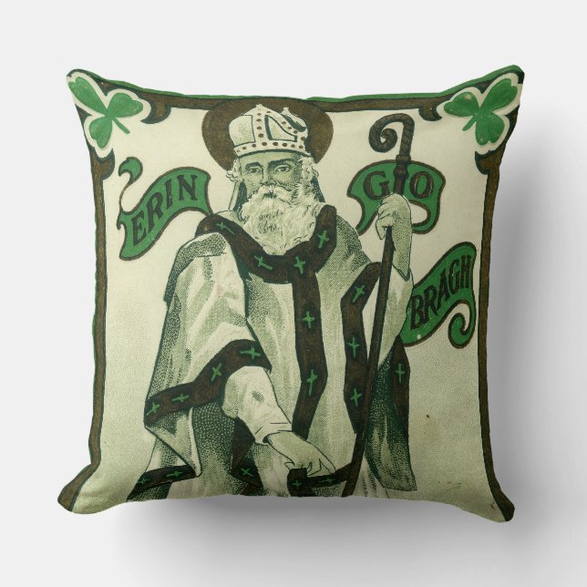 Vintage - Erin Go Bragh - St. Patrick's Greetings Kussen (Voorkant)