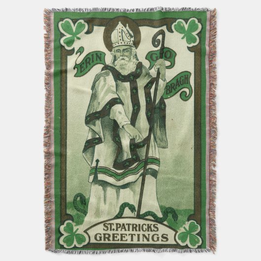 Vintage - Erin Go Bragh - St. Patrick's Groeten Deken (Voorkant Verticaal)