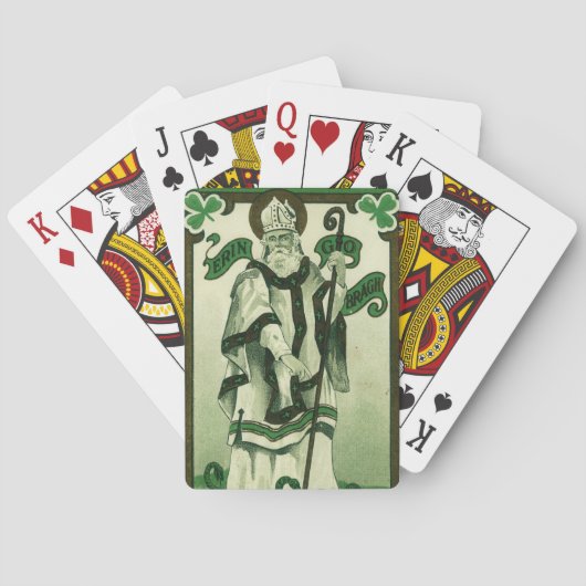 Vintage - Erin Go Bragh - St. Patrick's Groeten Pokerkaarten (Achterkant)