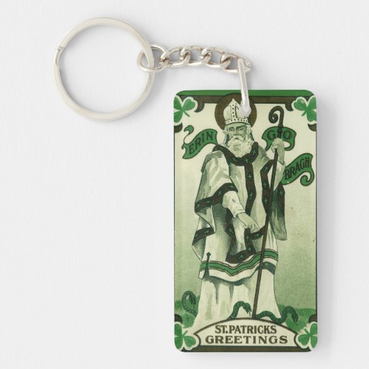 Vintage - Erin Go Bragh - St. Patrick's Groeten Sleutelhanger (Voorkant)