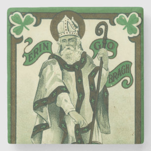 Vintage - Erin Go Bragh - St. Patrick's Groeten Stenen Onderzetter