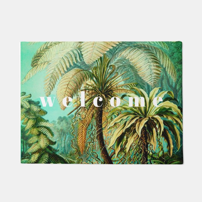 Vintage Ernst Haeckel Botanische Palmen Deurmat (Voorkant)