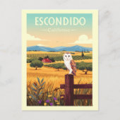 Vintage Escondido California Briefkaart (Voorkant)