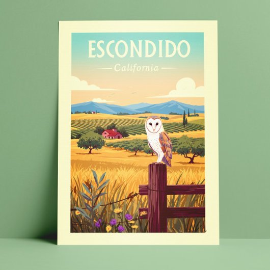 Vintage Escondido California Briefkaart