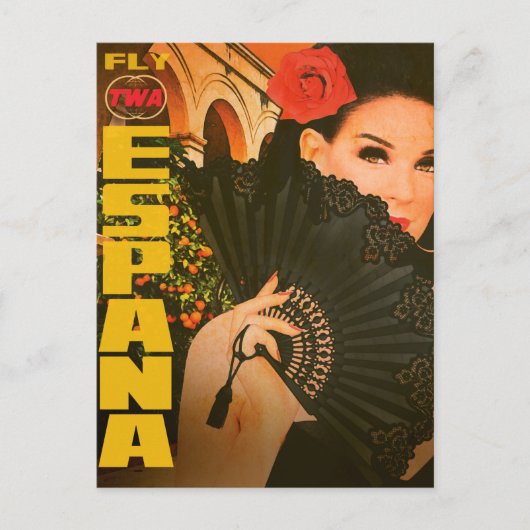 Vintage Espana Travel Briefkaart (Voorkant)