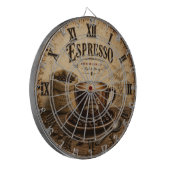 Vintage Espresso Coffee Dartbord (Voorkant Links)