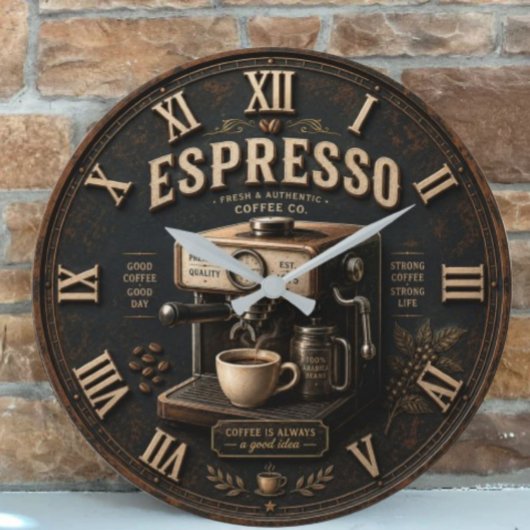 Vintage Espresso Coffee Machine Grote Klok