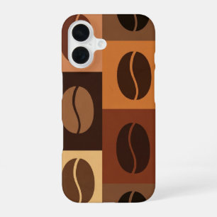 Vintage Espresso Korrels Motief iPhone 16 Hoesje
