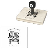 Vintage Espresso Machine Koffie branding Rubberstempel (Gestempeld)